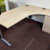 Maple 1800mm R/H Radial Desk with Desk High Pedestal