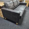 1900mm Wide Brown Leather 3 Seater Sofa 