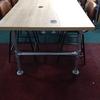 3655mm Rustic Oak / Scaffolding Poseur Table With 8 Bar Stools And Power Points 