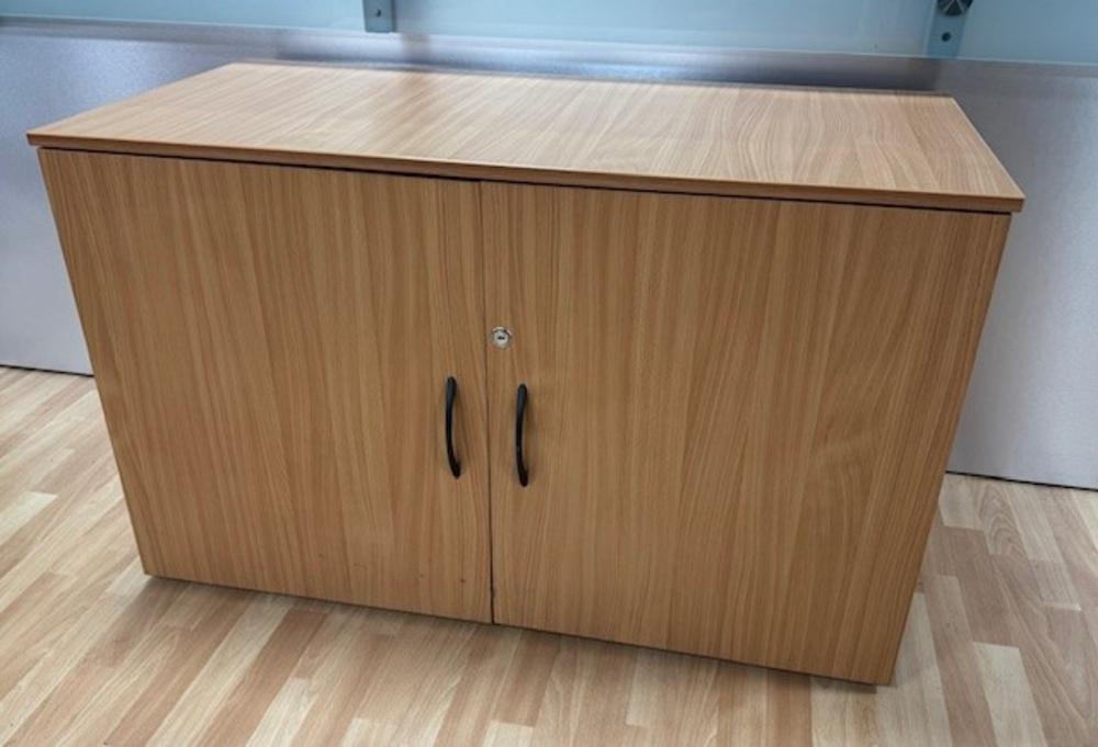 Beech Double Door Cupboard with Adjustable Shelves Vented Back Panel