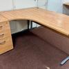Dams 1600mm Left Hand Radial Desk with Pedestal 
