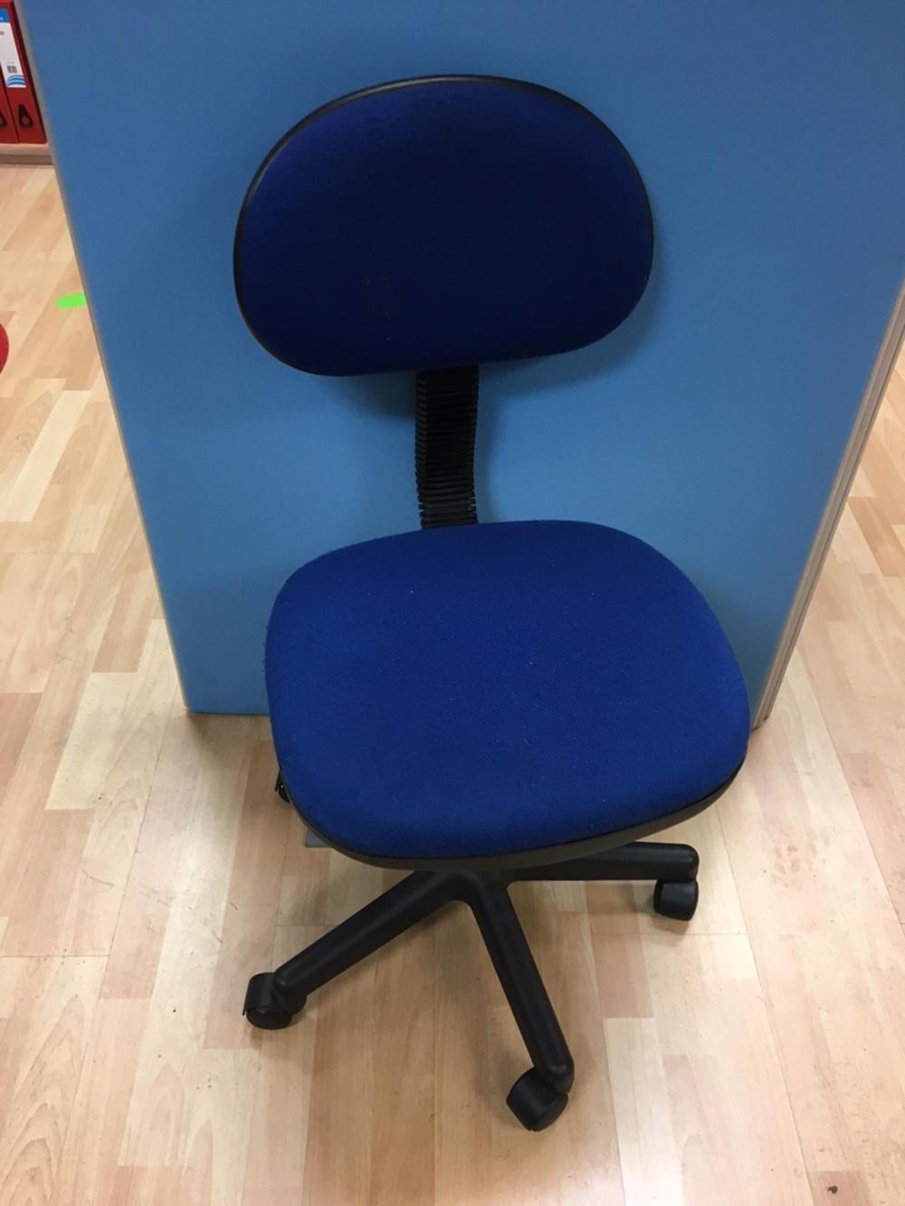 Blue Fabric Typist Chair 