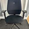 Black 4 Lever Task Chair with Pump Up Lumbar and Adjustable Arms