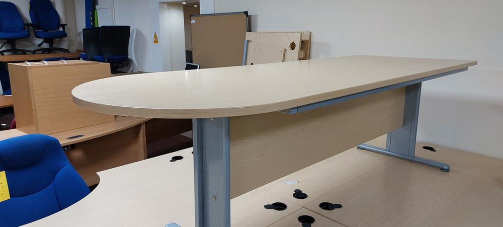 Jap Ash 2200mm x 800mm D Ended Meeting Table