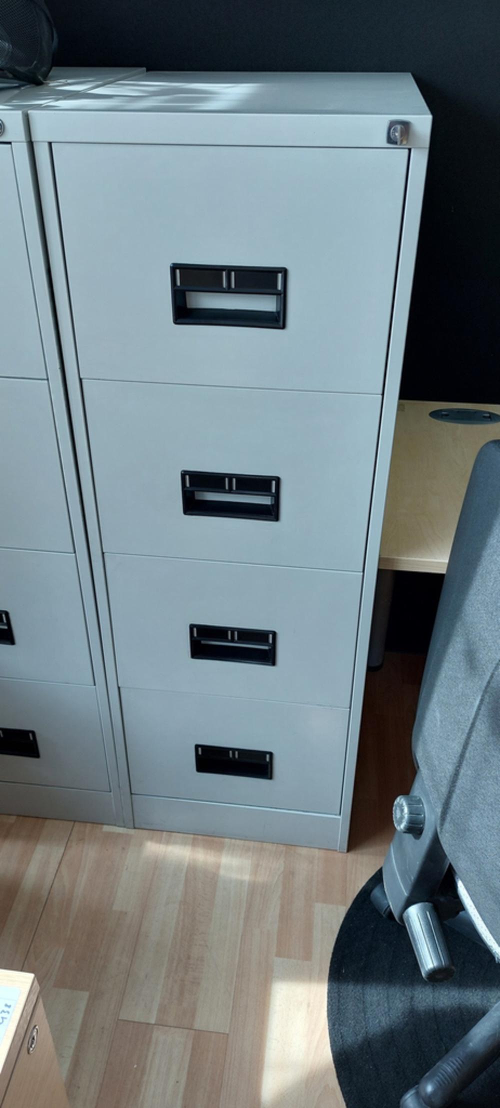 Grey 4 Drawer Filing Cabinet