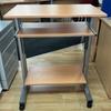 Beech Mobile Standing Workstation with Pullout Keyboard Tray