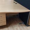 Imperial Beech 1200mm Wave Desk With Fixed Drawers