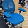 High Backed Mesh Chair with Headrest - Blue