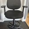 Black Draughtsman Chair with Foldback Arms