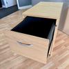 Stone Oak 2 Drawer Desk High Filing Cabinet / Pedestal 800mm Deep