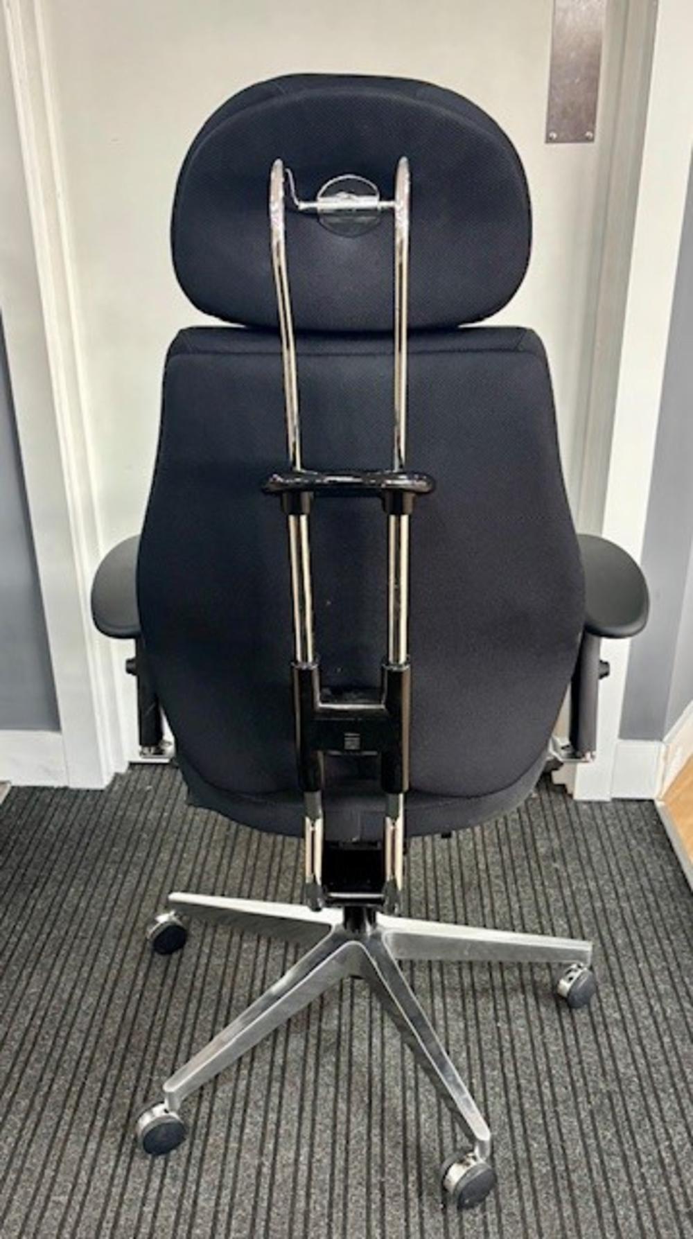 Black Chiro Plus Chair with Headrest and Multi Adjustable Arms