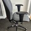 Grey Square Backed Task Chair with Adjustable Arms