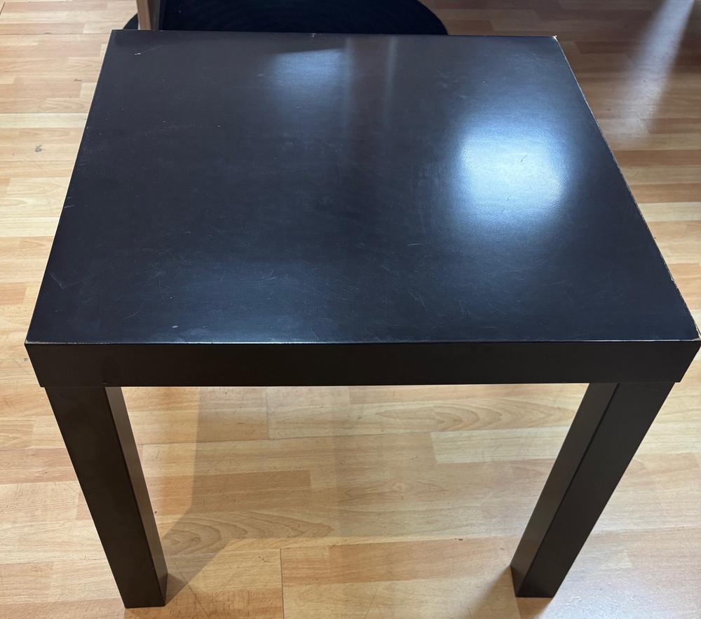 Black 550mm Square Coffee Table