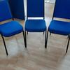 Set Of 3 Blue Meeting Chairs