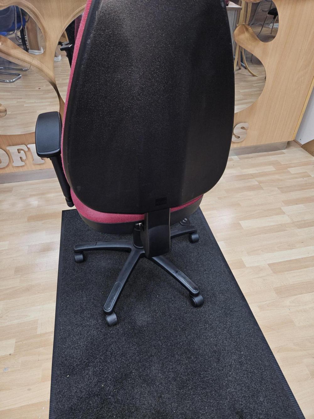 Burgundy High Back Operator Chair With Adjustable Arms 