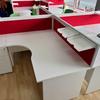 4 Person Desk Set with Drawers & Divider Screens