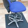 Blue Fabric Draughtsman Chair With Foot Ring 