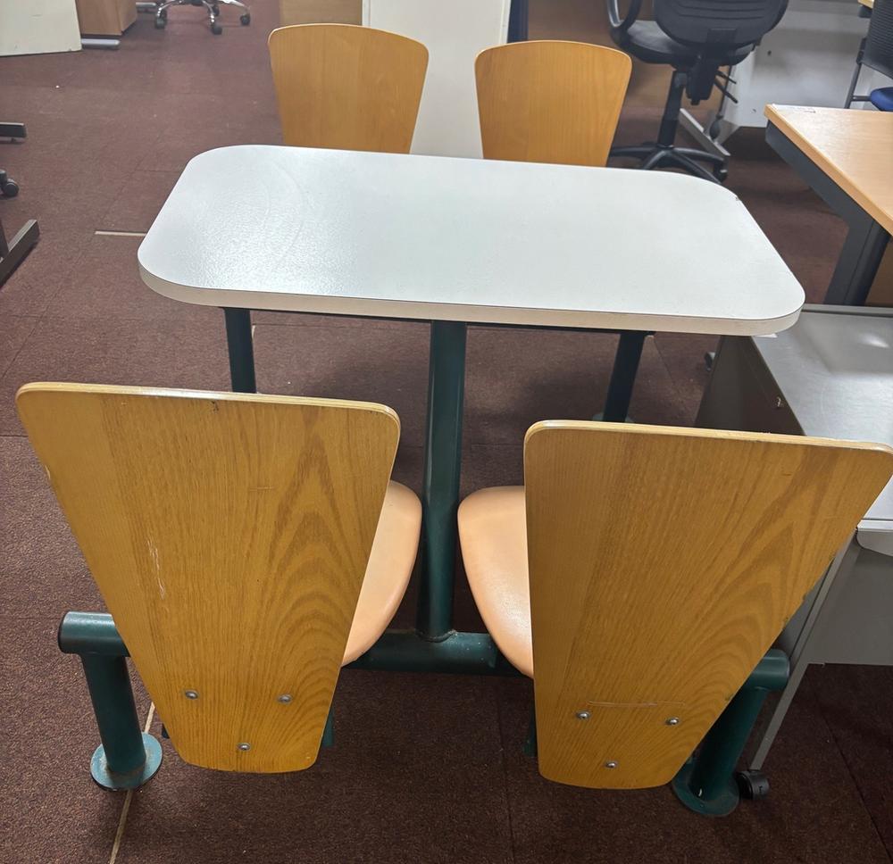 4 Seater Modular Canteen Table Double Entry