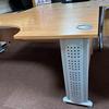 Elite 2000mm Radial Desk With Cable Management Legs in Champagne 