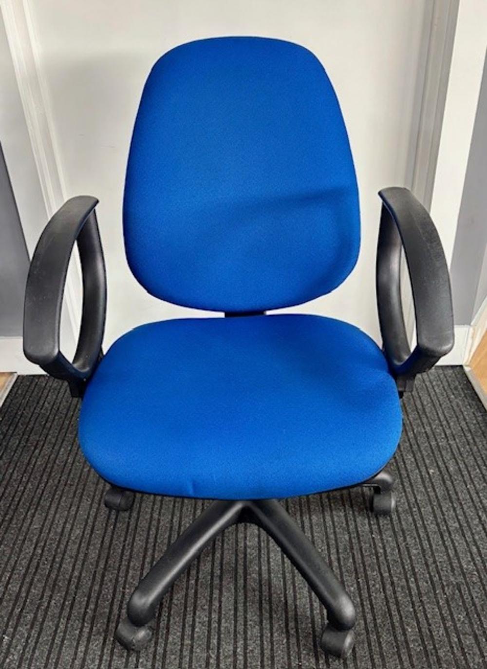 Alliance Blue Operator Chair With Arms 