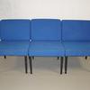 Set of 2 Reception Chairs Blue Fabric