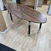 Elliptical Walnut 3600mm Boardroom Table With Cable Ports