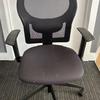 Black Mesh Back Operator Chair With Adjustable Arms 