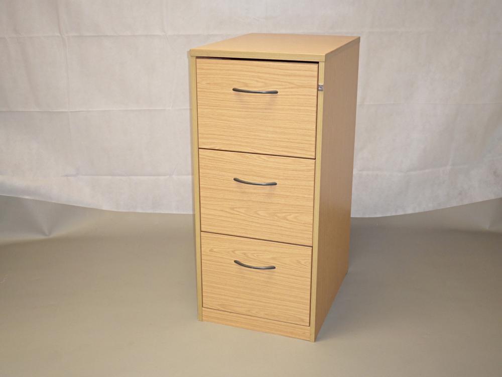 3 Drawer Filing Cabinet in Calva Oak