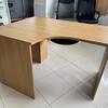 Left Handed 1200mm Home Office Radial Desk in Light Oak