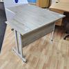 Grey Oak 1400mm Radial Desk Right Handed