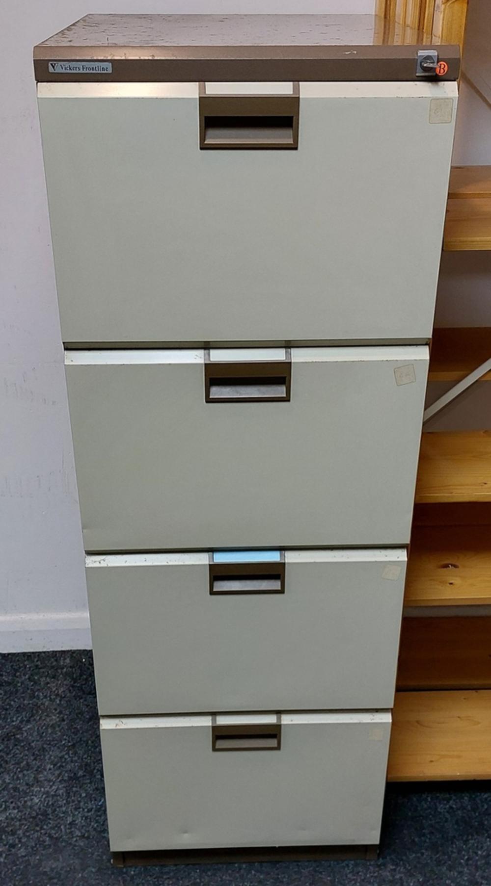 Roneo Vickers 4 Drawer Filing Cabinet 