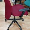 Burgundy Task Chair With Adjustable Arms
