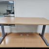 1400mm Beech Workstation With Silver Legs 