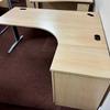 Maple 1800mm R/H Radial Desk with Desk High Pedestal