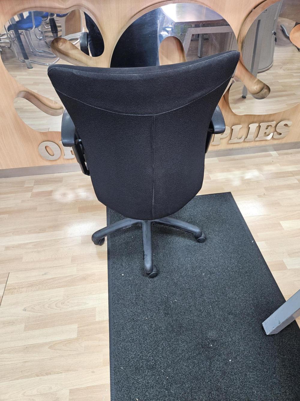 Black Fabric Task Chair With Adjustable Arms 