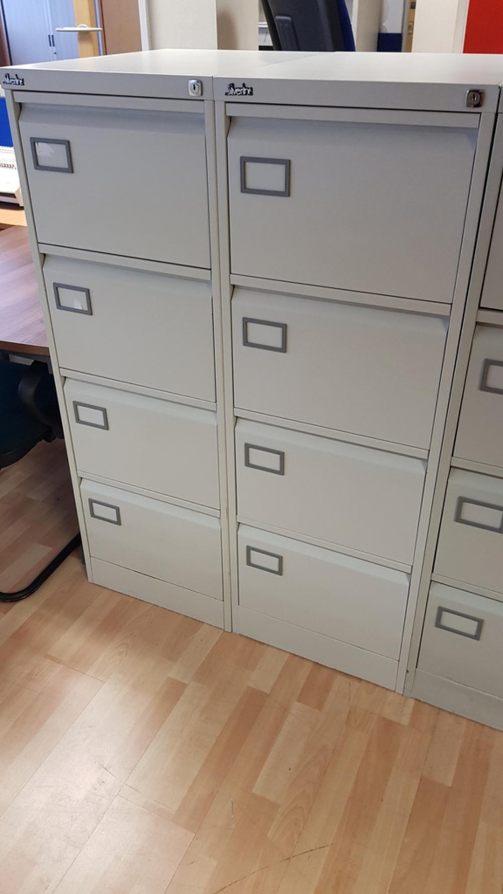 Grey Silverline NON LOCKING 4 Drawer Filing Cabinet