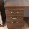 Left Handed 1400 x 1400mm Imperial Walnut Combi Desk With Drawers