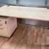 Dams 1600mm Maple Desk with Mobile Pedestal Drawers