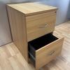 2 Drawer Filing Cabinet in Beech  - Lock Missing