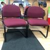 Set of 2 Burgundy Side Chairs