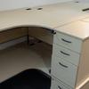 Maple Radial Desk With Pedestal 