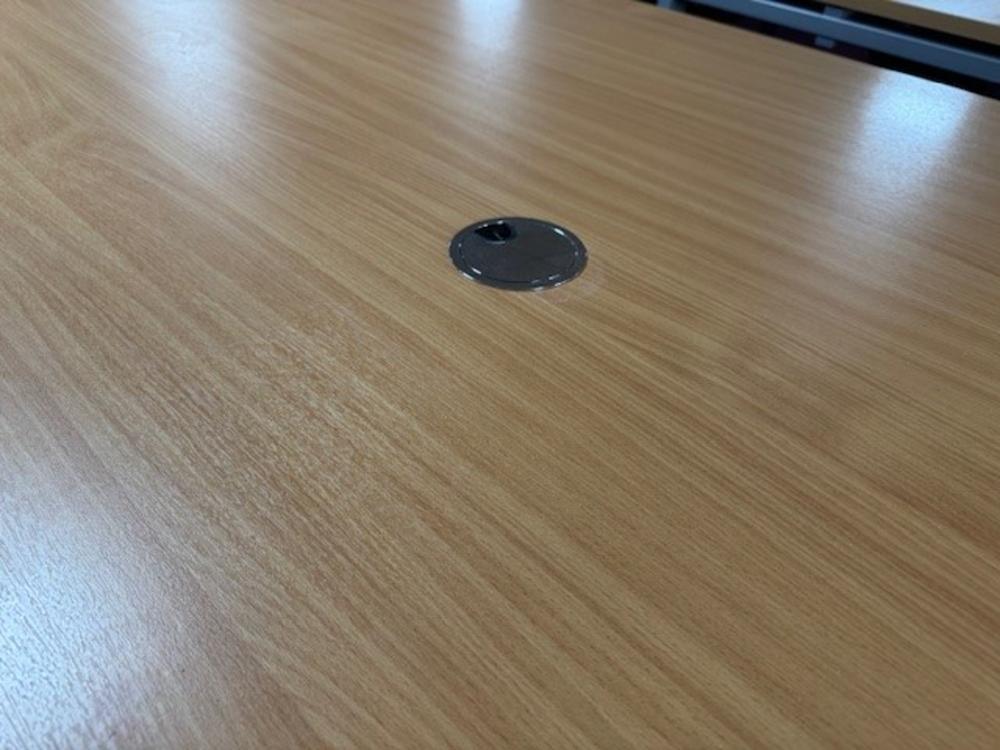 2750mm Barrel Shaped Boardroom Table with Cable Port