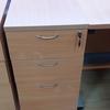 Beech 1800mm L/H Radial Desk With Desk High Pedestal
