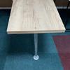 Rustic Oak Wall mounted meeting table With Post Leg