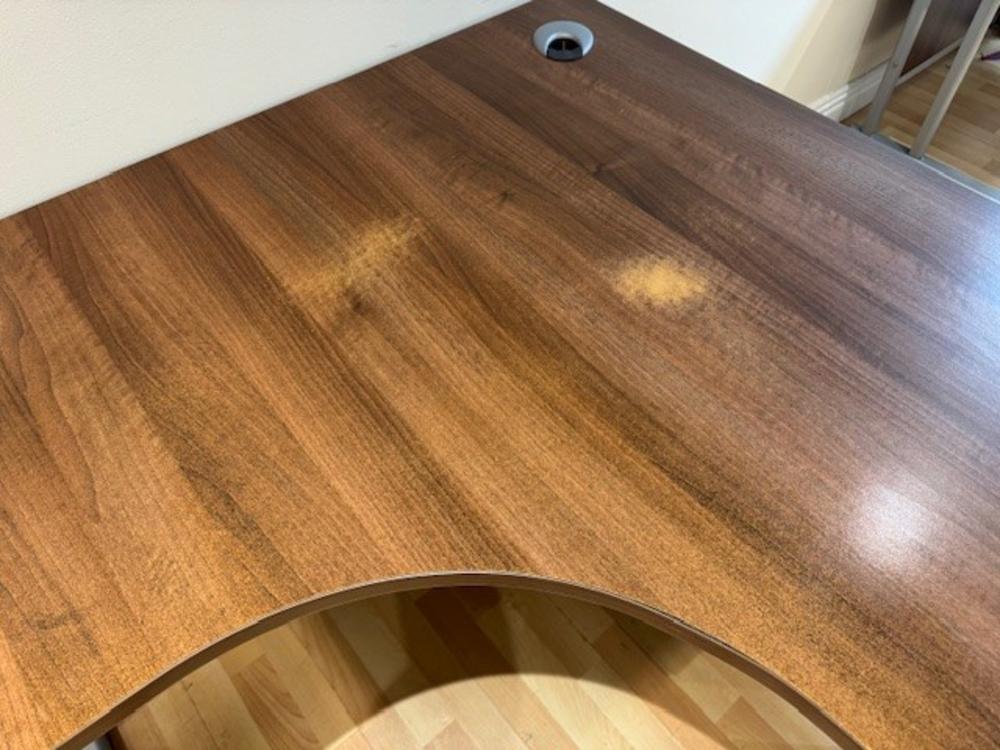 Walnut 1250mm R/H Radial Desk with 2 x 600mm Ends