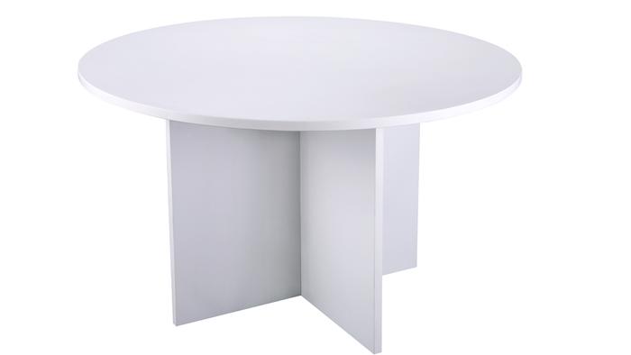 OI 1200mm Dia. White Circular Boardroom Table