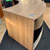 2 section Curved reception Desk in Santiago Cherry