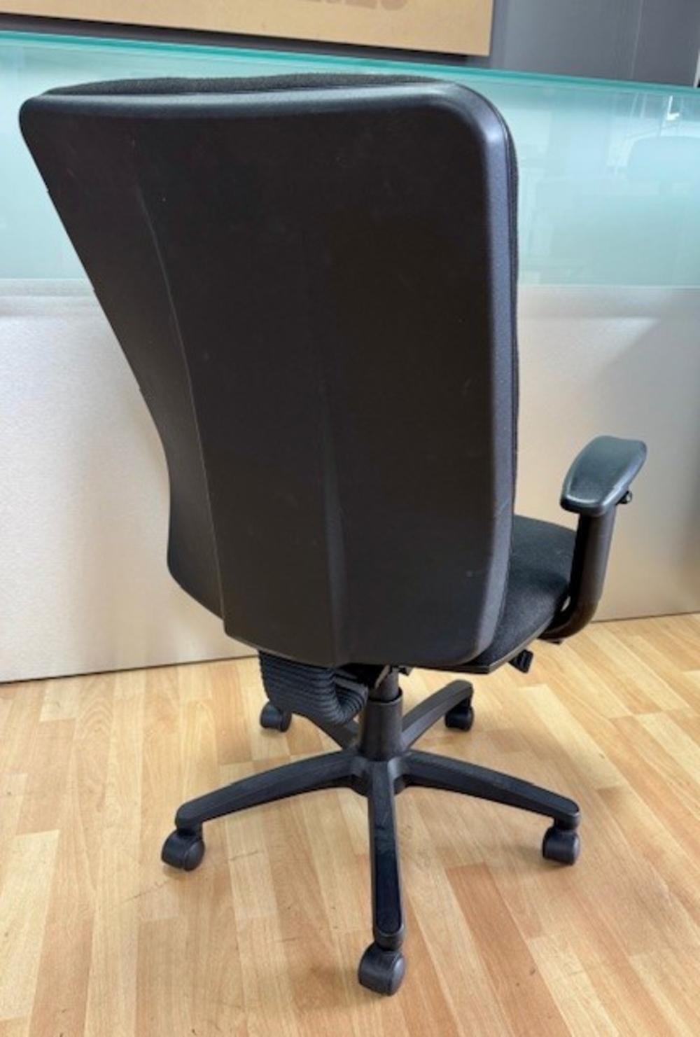 Squared Backed Task Chair with Adjustable Armrests Black