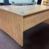 Elite 1600mm Radial Desk With Panel End Legs in Champagne