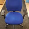 Blue Fabric Task Chair With Adjustable Arms